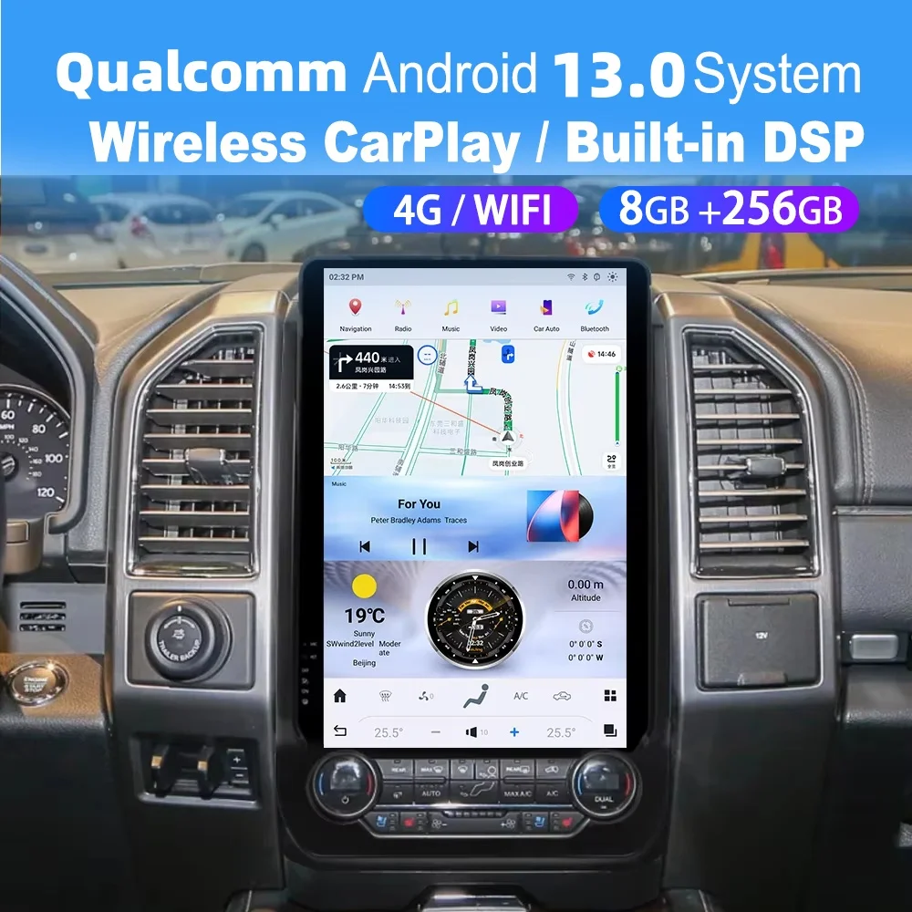 14.4 Inch 8 Core Qualcomm Android 13 Car Multimedia Automotive Player For Ford Expedition 2018~2024 GPS Navi Car Radio Head Unit
14.4 Inch 8 Core Qualcomm Android 13 Car Multimedia Automotive Player For Ford Expedition 2018~2024 GPS Navi Car Radio Head Unit