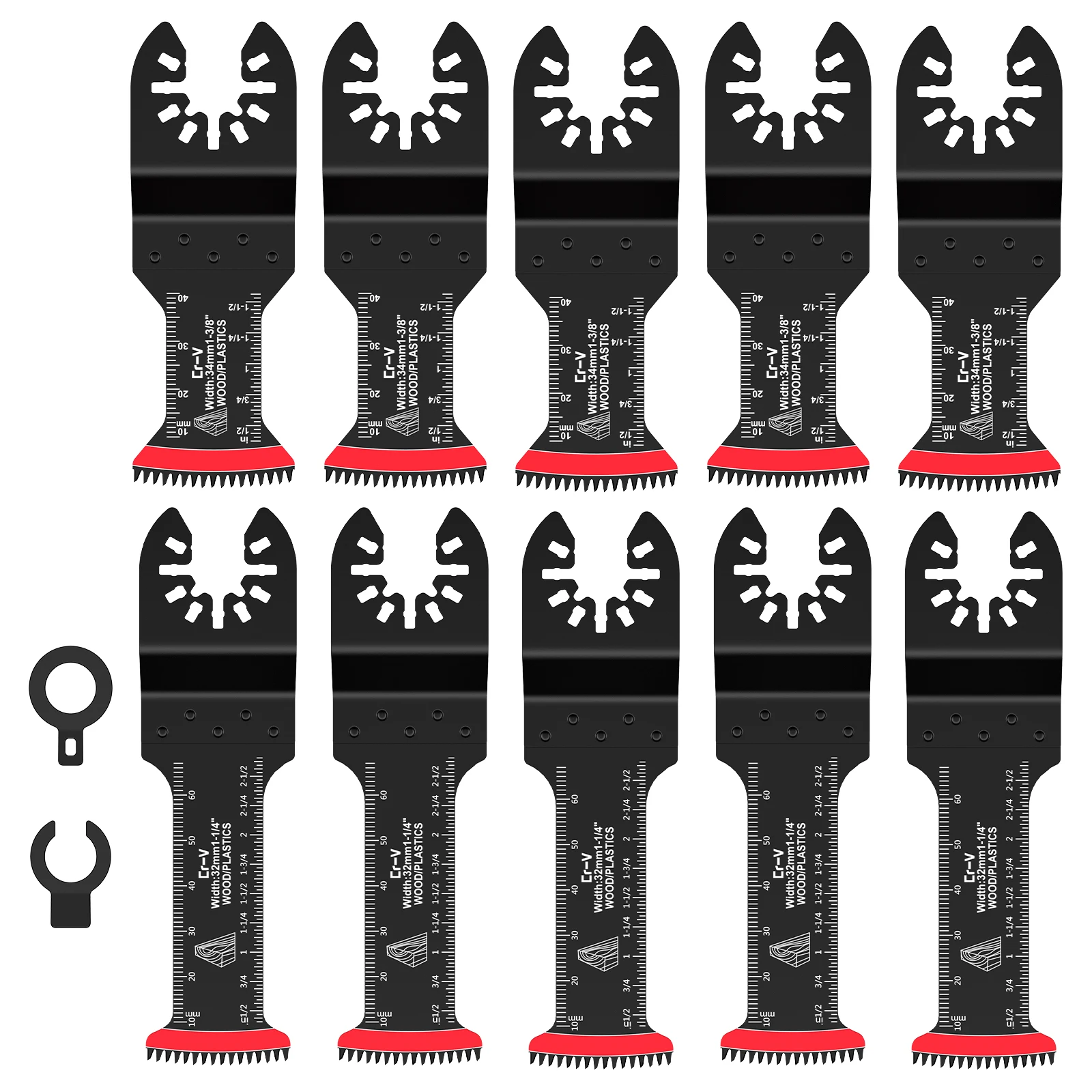 10 Pcs Oscillating Saw Blade Multipurpose Oscillating Cutter Kit Universal Multi Tool Blade Kit for Cutting Wood and Plastic
10 Pcs Oscillating Saw Blade Multipurpose Oscillating Cutter Kit Universal Multi Tool Blade Kit for Cutting Wood and Plastic