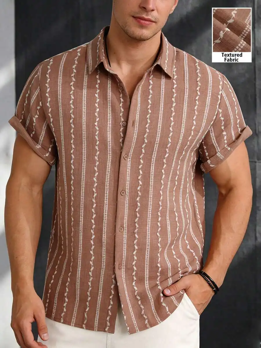 Mens Casual Striped Lightweight Linen Shirt Spring Summer Holiday
Mens Casual Striped Lightweight Linen Shirt Spring Summer Holiday