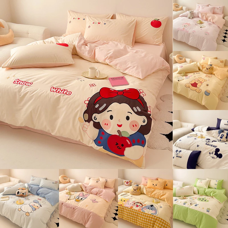 Disney 100% Cotton Bedding Set Pillow Case Quilt Cover Queen Cartoon Boy Girl Summer Dormitory Bedroom Winter Single Double Bed
Disney 100% Cotton Bedding Set Pillow Case Quilt Cover Queen Cartoon Boy Girl Summer Dormitory Bedroom Winter Single Double Bed