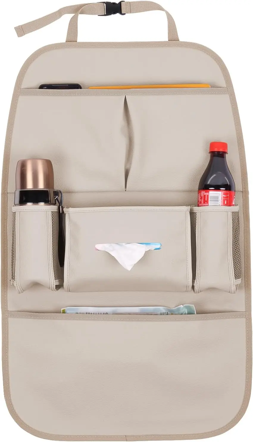 Органайзер для заднего сиденья автомобиля для детей с 3 карманами, 2 держателями для напитков, водонепроницаемым отделением для игрушек и защитным ковриком от грязи - бежевый
Органайзер для заднего сиденья автомобиля для детей с 3 карманами, 2 держателями для напитков, водонепроницаемым отделением для игрушек и защитным ковриком от грязи - бежевый