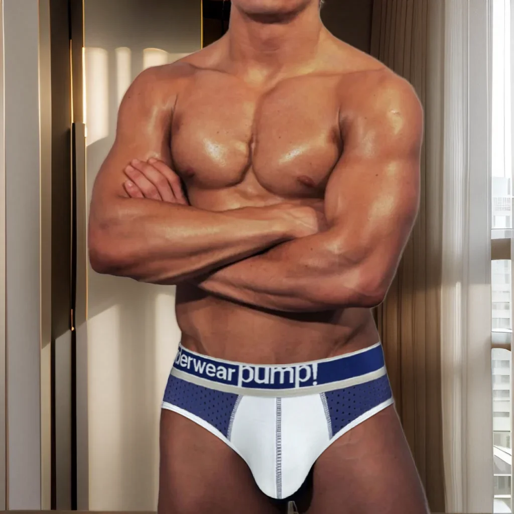 Gay sexy men's underwear - mesh sports bra, lifted buttocks, low waist, slim fit, breathable large U-shaped triangular underwear
Gay sexy men's underwear - mesh sports bra, lifted buttocks, low waist, slim fit, breathable large U-shaped triangular underwear