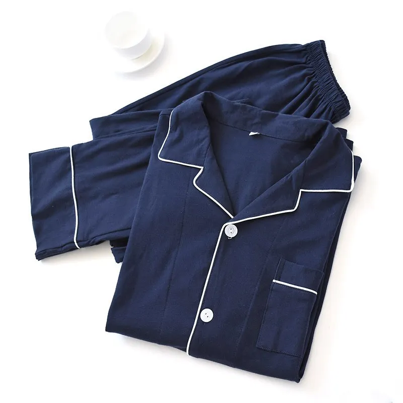 Pure Cotton Long Sleeve Sleepwear Set Casual Loose Men's Home Clothes Couple's Set Color Spring Autumn Comfortable
Pure Cotton Long Sleeve Sleepwear Set Casual Loose Men's Home Clothes Couple's Set Color Spring Autumn Comfortable