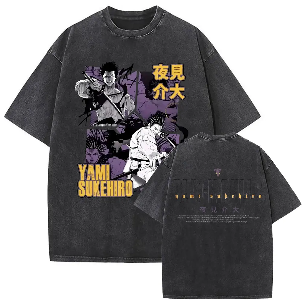 Limited Anime Black Clover Yami Sukehiro Washed Vintage T-shirt Men Women Casual Cotton Retro Short Sleeve Tees Oversized Tshirt 
Limited Anime Black Clover Yami Sukehiro Washed Vintage T-shirt Men Women Casual Cotton Retro Short Sleeve Tees Oversized Tshirt