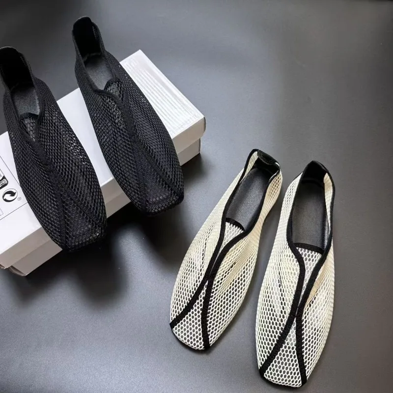 Women's Shoes Summer Breathable Hollow Out Sandals Fashion Square Head Casual Flat Shoes Summer Mesh Sandals Sandalias De Mujer
Women's Shoes Summer Breathable Hollow Out Sandals Fashion Square Head Casual Flat Shoes Summer Mesh Sandals Sandalias De Mujer