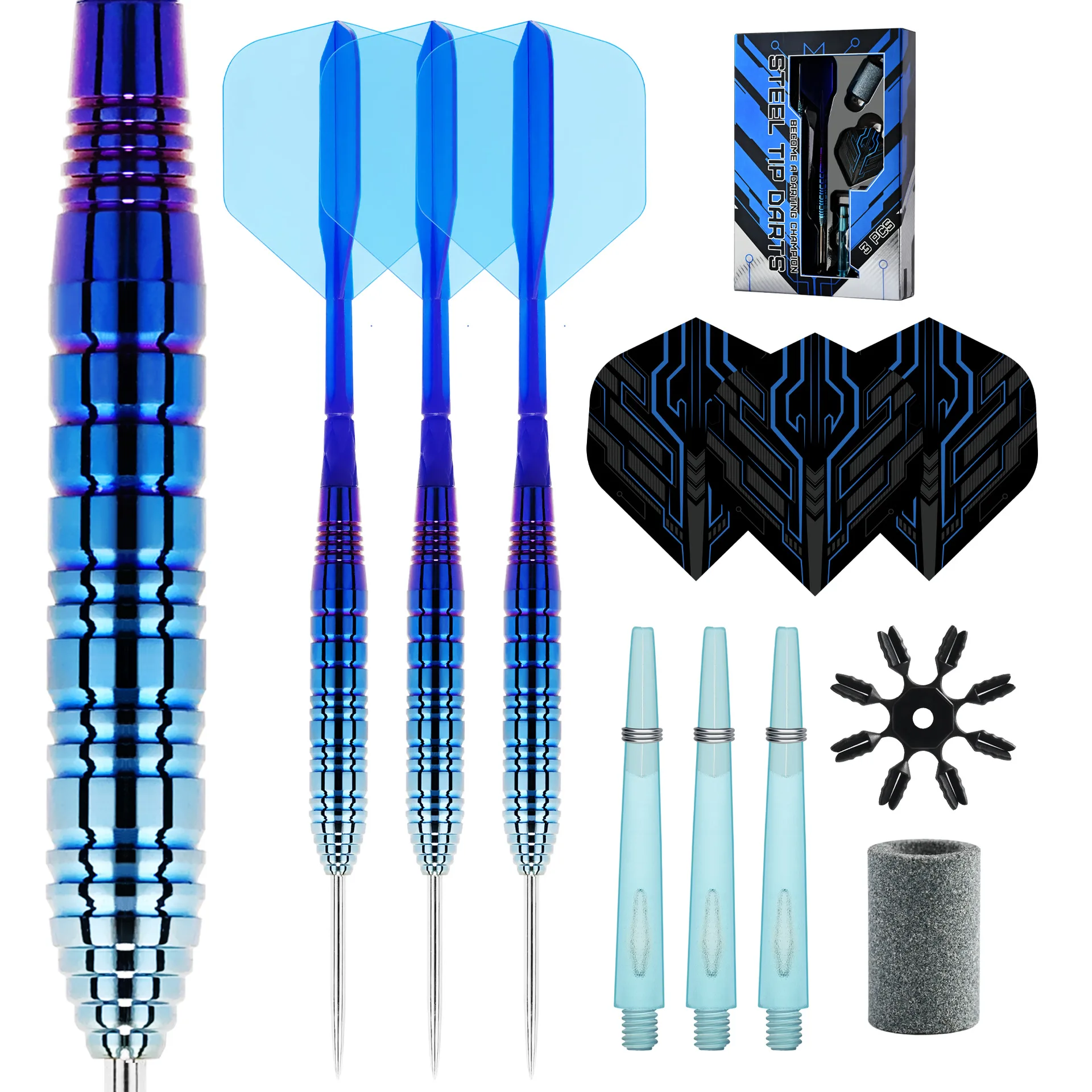 Steel Tip Darts Set,3 Pack Professional Steel Tip Dart Set 22g Darts Set with Dart Flights and Dart Shafts and Accessories
Steel Tip Darts Set,3 Pack Professional Steel Tip Dart Set 22g Darts Set with Dart Flights and Dart Shafts and Accessories