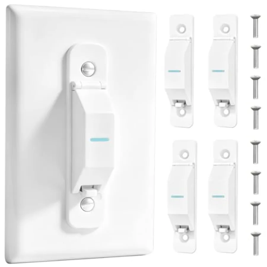4 Pack Light Switch Cover Guard, Light Switch Lock With Glow In The Dark Effect, Child Proof Wall Switch Cover Keeps Lights or
4 Pack Light Switch Cover Guard, Light Switch Lock With Glow In The Dark Effect, Child Proof Wall Switch Cover Keeps Lights or