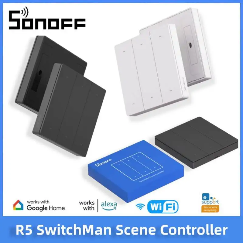 SONOFF R5 SwitchMan Контроллер сцены Умные переключатели с батареей Пульт дистанционного управления EWeLink работает с Alexa Google Home
SONOFF R5 SwitchMan Контроллер сцены Умные переключатели с батареей Пульт дистанционного управления EWeLink работает с Alexa Google Home