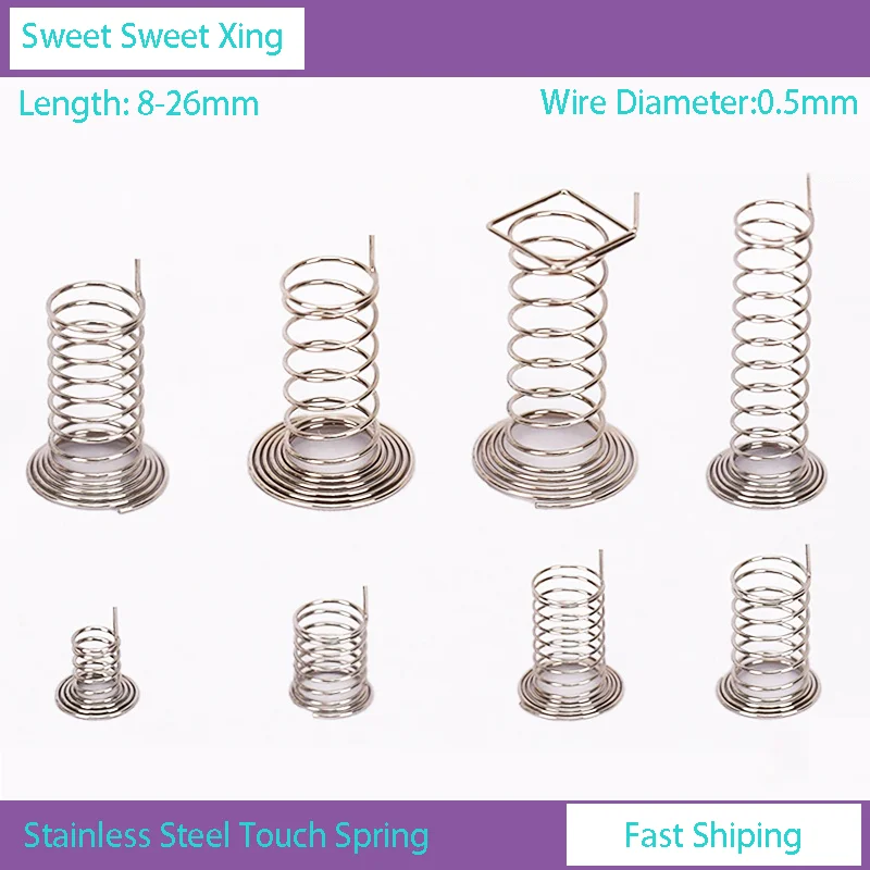 Eccentric Bell Mouth Touch Tower Shaped Small Household Appliance Induction Switch TH Button Compression Spring WD0.5MM 50PCS
Eccentric Bell Mouth Touch Tower Shaped Small Household Appliance Induction Switch TH Button Compression Spring WD0.5MM 50PCS