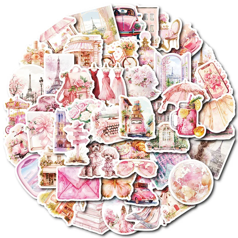 50PCS Pink Vintage Paris DIY Stickers Phone Trunk Refrigerator Waterproof Anime Stickers Anime Figure Image Toys Sticker Gift
50PCS Pink Vintage Paris DIY Stickers Phone Trunk Refrigerator Waterproof Anime Stickers Anime Figure Image Toys Sticker Gift