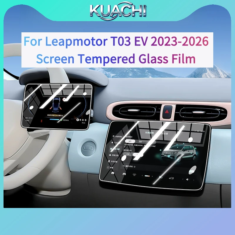For Leapmotor T03 EV 2023-2026 Mini Electric Car Screen Protector 8"+10.1" Tempered Glass Film Anti-Scratch Dash Navigation Film
For Leapmotor T03 EV 2023-2026 Mini Electric Car Screen Protector 8"+10.1" Tempered Glass Film Anti-Scratch Dash Navigation Film
