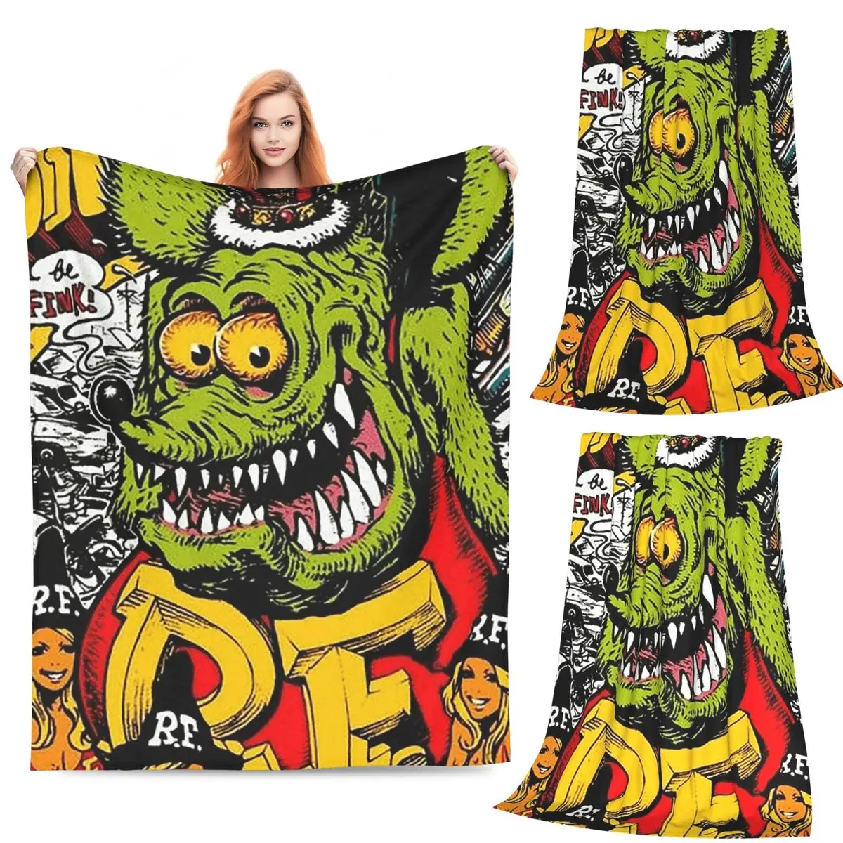 Tales Of The Rat Fink Anime Blanket Soft Warm Flannel Throw Blanket Bedspread for Bed Living room Picnic Travel Home Couch
Tales Of The Rat Fink Anime Blanket Soft Warm Flannel Throw Blanket Bedspread for Bed Living room Picnic Travel Home Couch