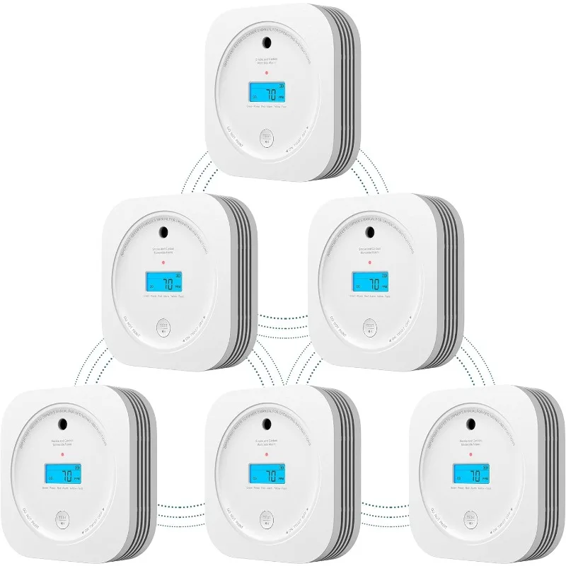 Interlinked Smoke Carbon Monoxide Detector Combo, Smoke and CO Detector Battery Powered, Wireless Interconnected Smoke
Interlinked Smoke Carbon Monoxide Detector Combo, Smoke and CO Detector Battery Powered, Wireless Interconnected Smoke