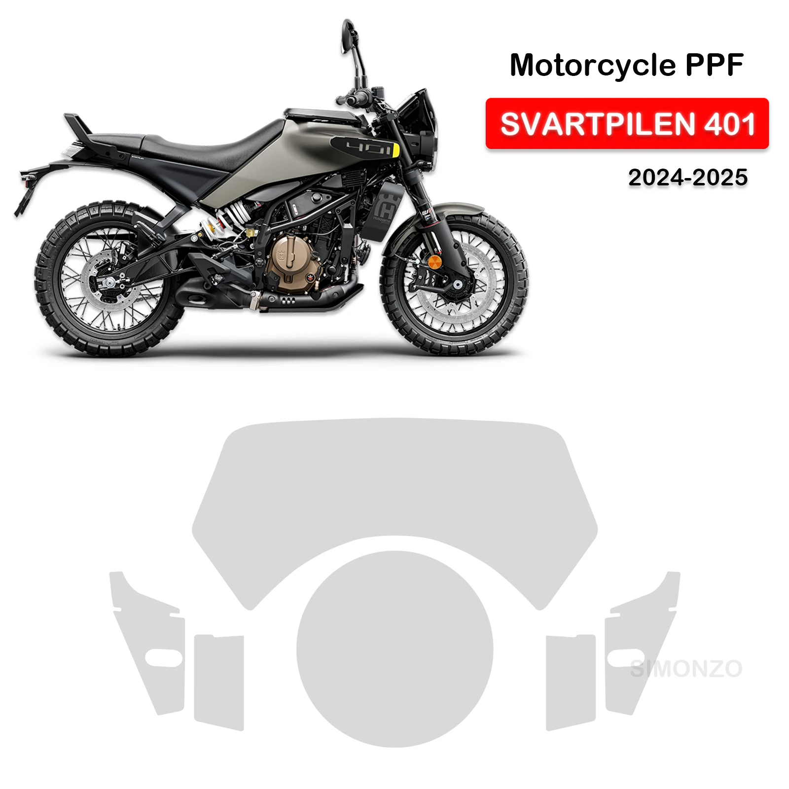 2025 For Husqvarna Svartpilen 401 PPF TPU Paint Protection Film Self-Healing Full Body Scratch Resistant Protective Film
2025 For Husqvarna Svartpilen 401 PPF TPU Paint Protection Film Self-Healing Full Body Scratch Resistant Protective Film