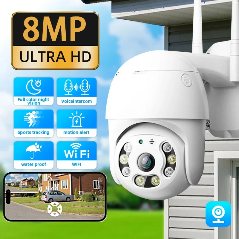 8-мегапиксельная беспроводная камера WLAN, двусторонняя аудиосвязь, Wi-Fi, IP-камера, радионяня, автоматическое отслеживание, цветной монитор ночного видения, защита безопасности
8-мегапиксельная беспроводная камера WLAN, двусторонняя аудиосвязь, Wi-Fi, IP-камера, радионяня, автоматическое отслеживание, цветной монитор ночного видения, защита безопасности