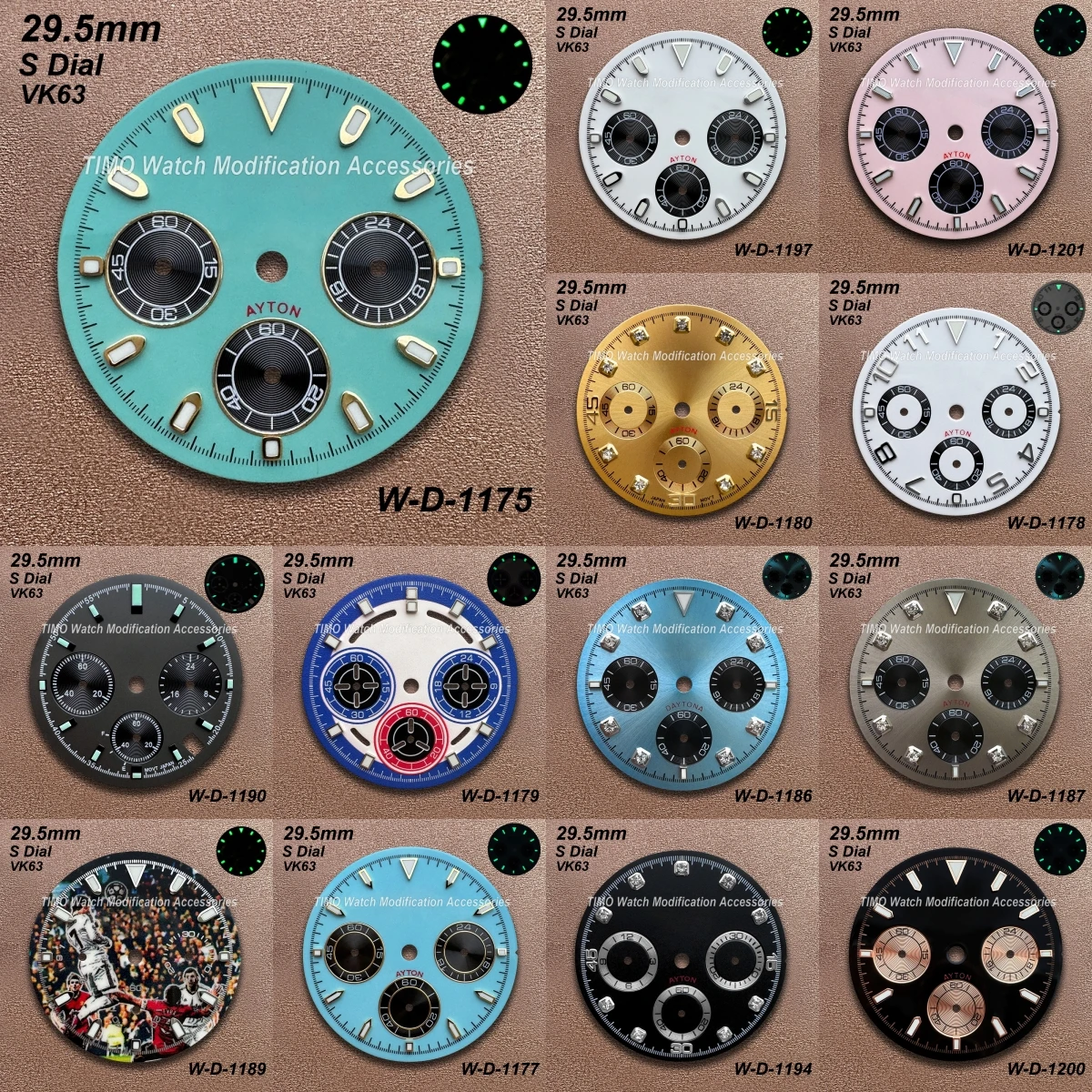 29.5mm S Logo DTN Diamond Panda Dial Suitable For VK63 Movement Green Luminous Sunray/Enamel Watch Modification Accessories
29.5mm S Logo DTN Diamond Panda Dial Suitable For VK63 Movement Green Luminous Sunray/Enamel Watch Modification Accessories