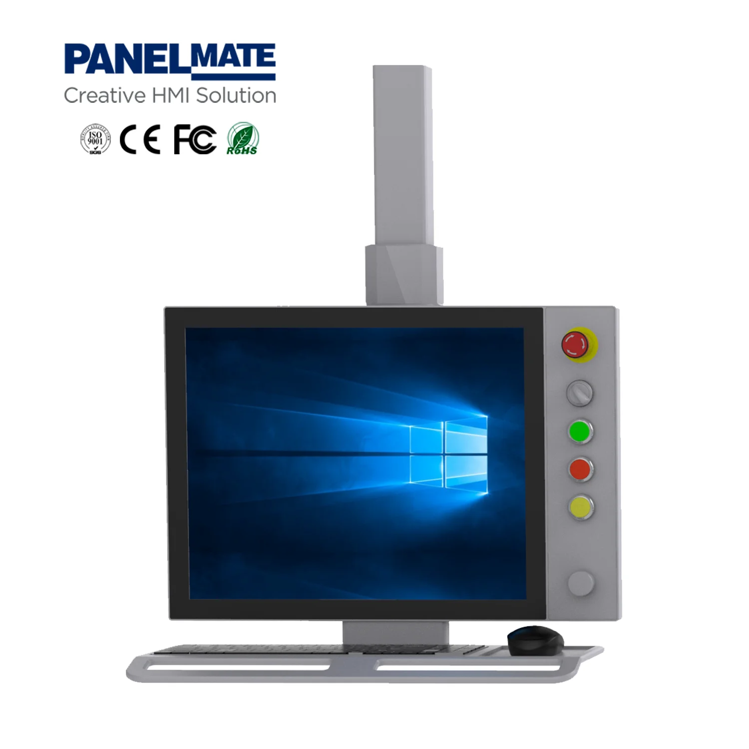 19 Inch Supported Arm System Industrial Rugged PC Touch Screen Panel PC Front IP65 Waterproof All In One Industrial Panel PC