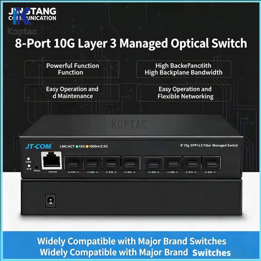 8-Gigabit SFP+ Ports L3 Managed Network Switch DHCP Dynamic Routing Support VLAN Division And Port Aggregation optical switch
8-Gigabit SFP+ Ports L3 Managed Network Switch DHCP Dynamic Routing Support VLAN Division And Port Aggregation optical switch