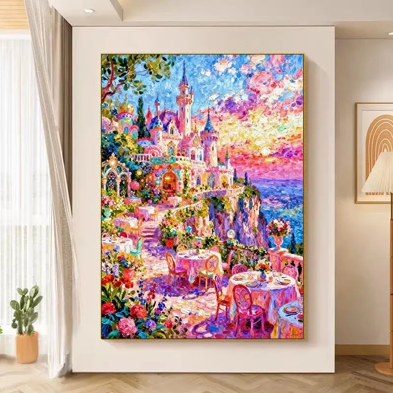 14CT 9ct 100x75cm Sunlight Castle Embroidery DIY Printed Kits Cross Stitch Needlework Set Home Decor Crafts 77 Colors
14CT 9ct 100x75cm Sunlight Castle Embroidery DIY Printed Kits Cross Stitch Needlework Set Home Decor Crafts 77 Colors