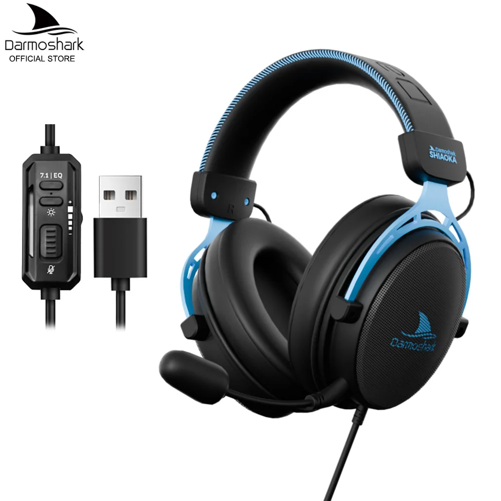Игровые наушники Darmoshark T3, проводные гарнитуры с микрофоном 7,1, стерео объемный эквалайзер, киберспортивные игры, кино, музыка, наушники-вкладыши
Игровые наушники Darmoshark T3, проводные гарнитуры с микрофоном 7,1, стерео объемный эквалайзер, киберспортивные игры, кино, музыка, наушники-вкладыши