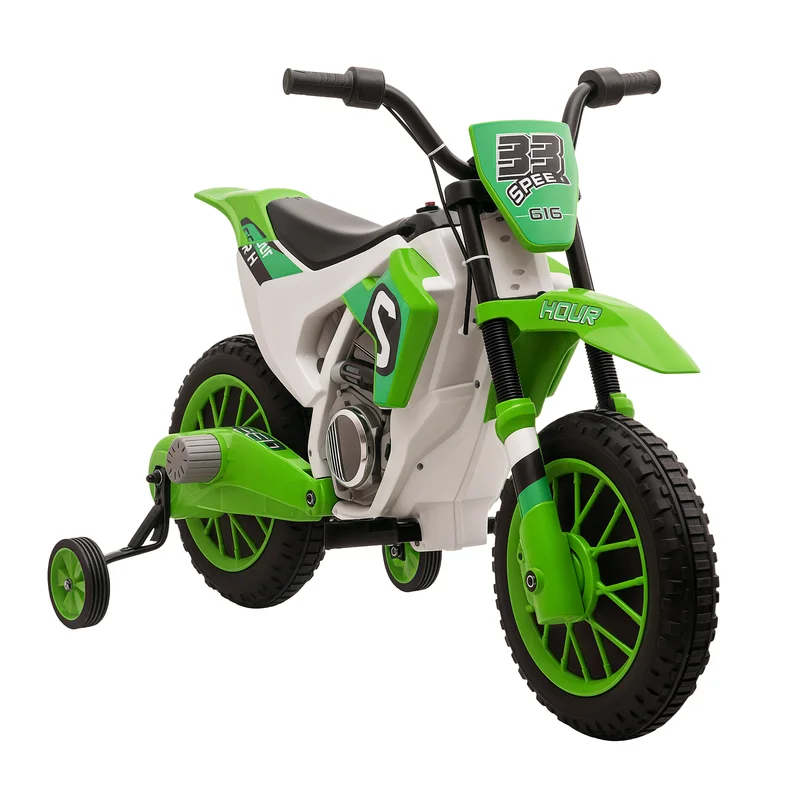 Kids Dirt Bike Battery-Powered Ride-On Electric Motorcycle with Charging 12V Battery, Training Wheels Green
Kids Dirt Bike Battery-Powered Ride-On Electric Motorcycle with Charging 12V Battery, Training Wheels Green