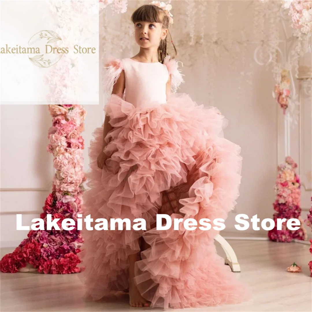 Customization Flower Girl Dresses Pink Tulle Puffy High-low Skirt With Bow For Wedding Birthday Party Banquet Holy Communion
Customization Flower Girl Dresses Pink Tulle Puffy High-low Skirt With Bow For Wedding Birthday Party Banquet Holy Communion