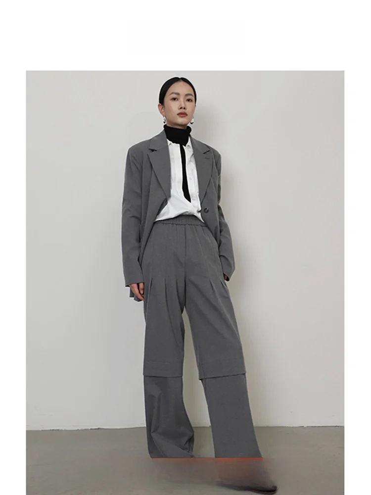 WenYu Women's Suit Jaet Wide Leg Pants Set Spring Faion Two Piece Set Sli Lady Streetwear Polyester Material
WenYu Women's Suit Jaet Wide Leg Pants Set Spring Faion Two Piece Set Sli Lady Streetwear Polyester Material