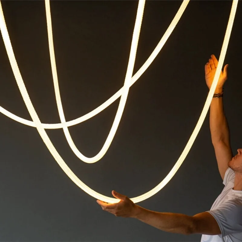 Modern minimalist line living room light Nordic loft aerial design pendant light
Modern minimalist line living room light Nordic loft aerial design pendant light