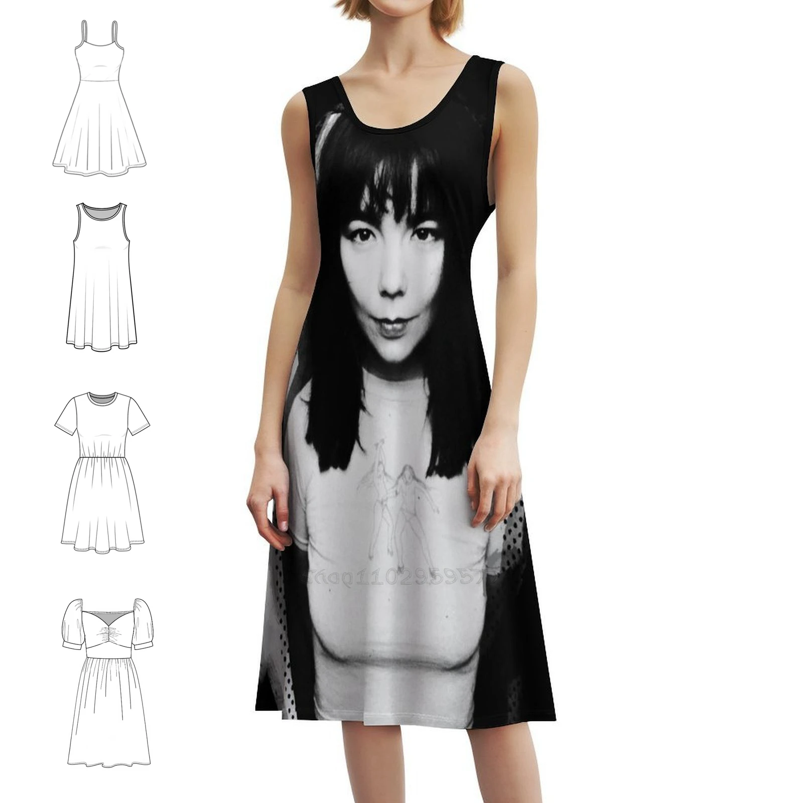 Bjork богемное платье без рукавов для женщин с принтом пляжные вечерние платья Bjork дебютное оригинальное черно-белое платье для девочек
Bjork богемное платье без рукавов для женщин с принтом пляжные вечерние платья Bjork дебютное оригинальное черно-белое платье для девочек