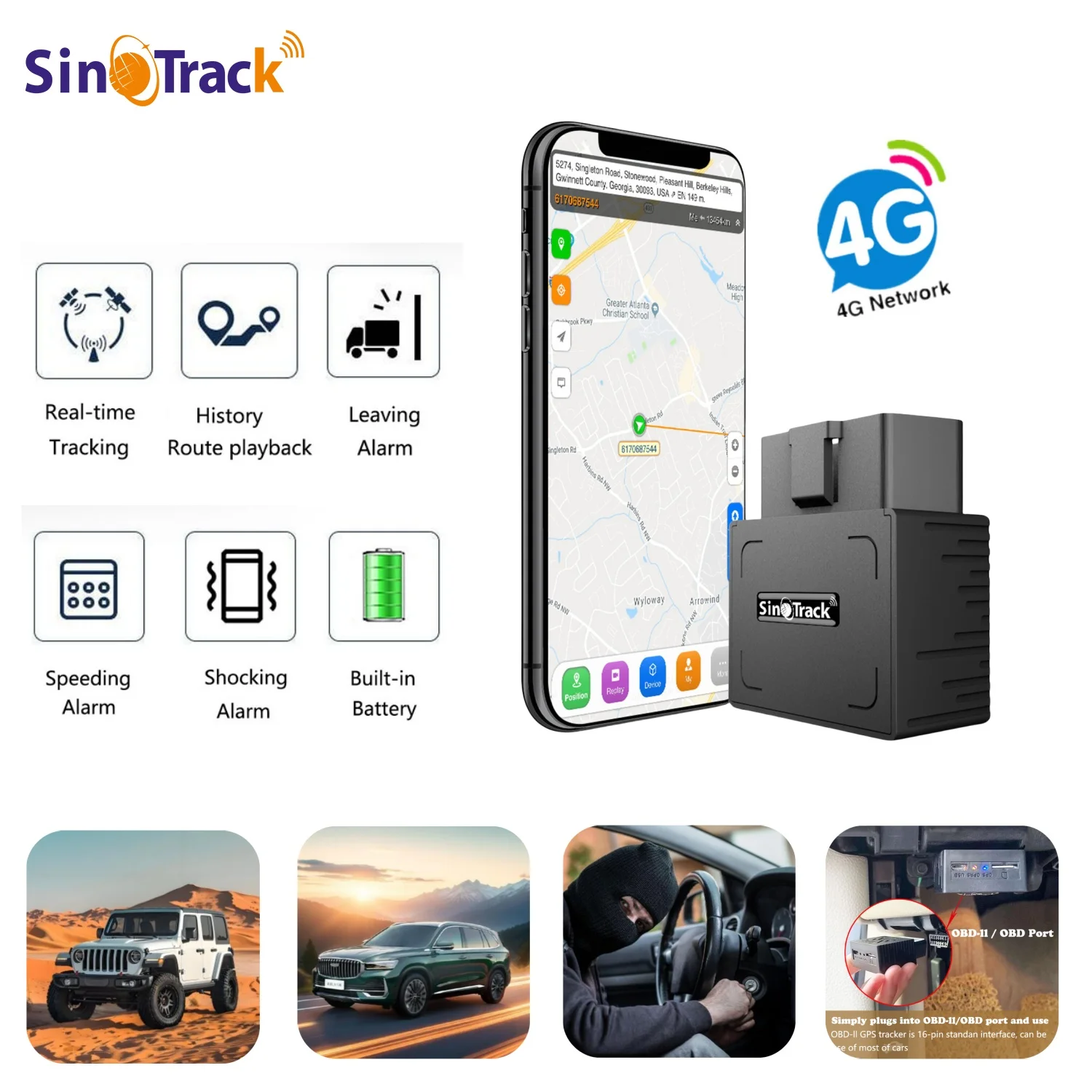 4G Mini OBD II GPS Tracker ST-902L Builtin Battery 16PIN interface device for Car Anti-Theft With Free APP
4G Mini OBD II GPS Tracker ST-902L Builtin Battery 16PIN interface device for Car Anti-Theft With Free APP