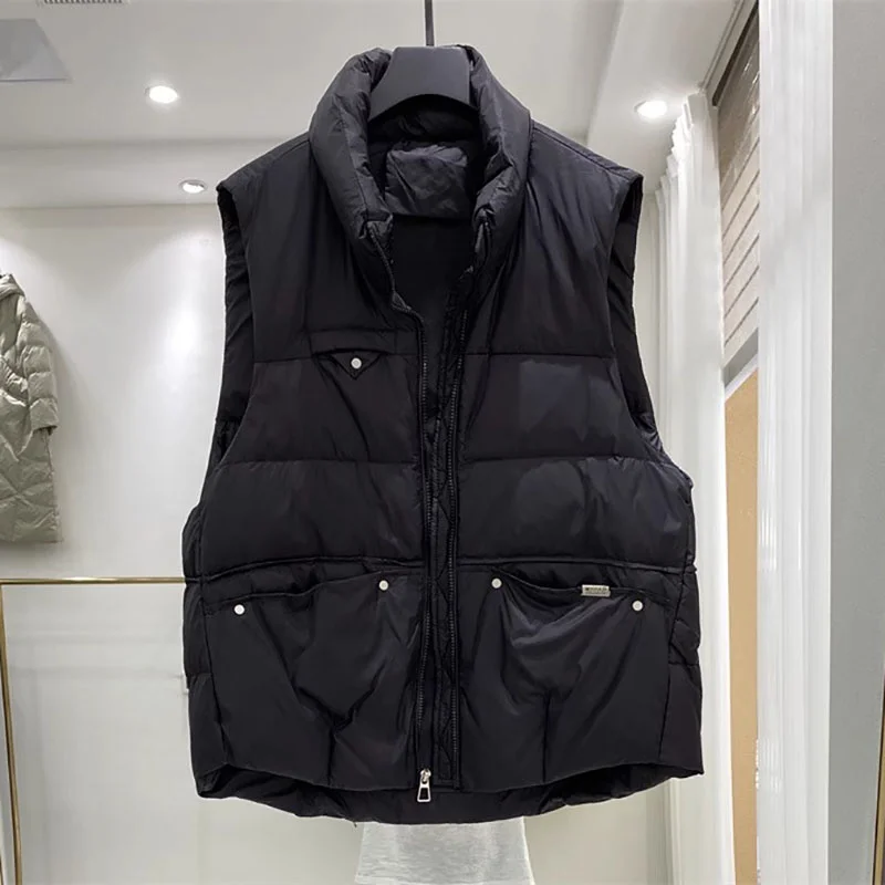 plus Size Bla Vest with kets Women's Loose Casual Svel Tank Top Winter Faion Outerwear for Heavy Girls
plus Size Bla Vest with kets Women's Loose Casual Svel Tank Top Winter Faion Outerwear for Heavy Girls