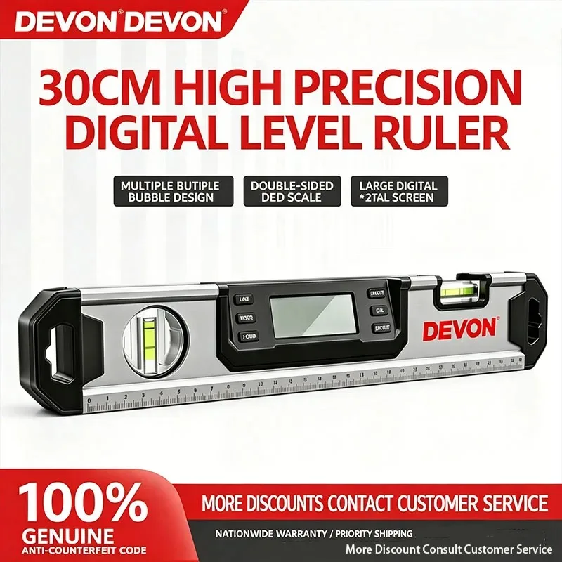 Devon 60cm Digital Spirit Level 9418 High-Precision Strong-Magnet Electronic Angle Square Levelling Instrument Precise Levelling
Devon 60cm Digital Spirit Level 9418 High-Precision Strong-Magnet Electronic Angle Square Levelling Instrument Precise Levelling