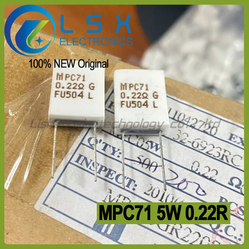 10pcs MPC71 5W 0.22R 2% insensitive ceramic cement resistor MPC05GR220 New and Original
10pcs MPC71 5W 0.22R 2% insensitive ceramic cement resistor MPC05GR220 New and Original