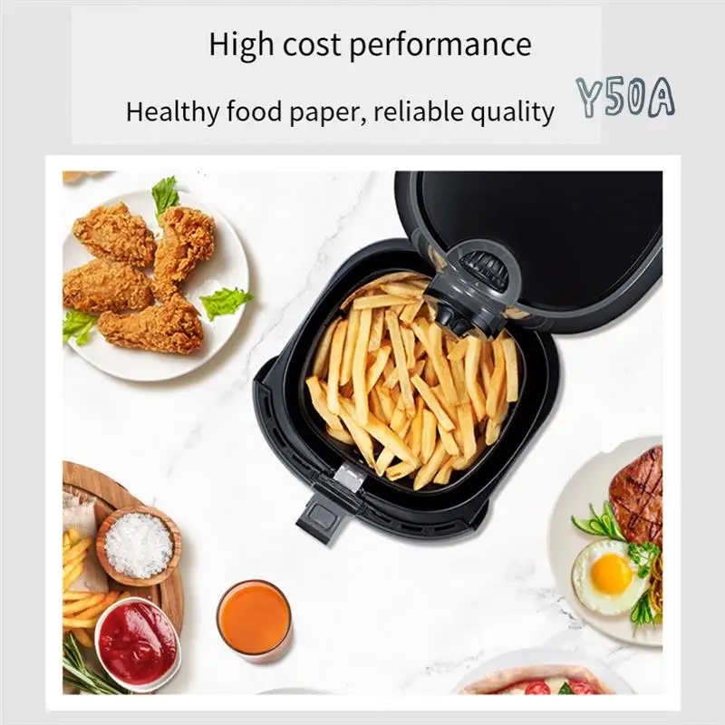 Y50A-Air Fryer Paper Disposable Steam Pads Kitchen Baking Paper Non-Stick Steam Pads Oil Absorbing Paper
Y50A-Air Fryer Paper Disposable Steam Pads Kitchen Baking Paper Non-Stick Steam Pads Oil Absorbing Paper