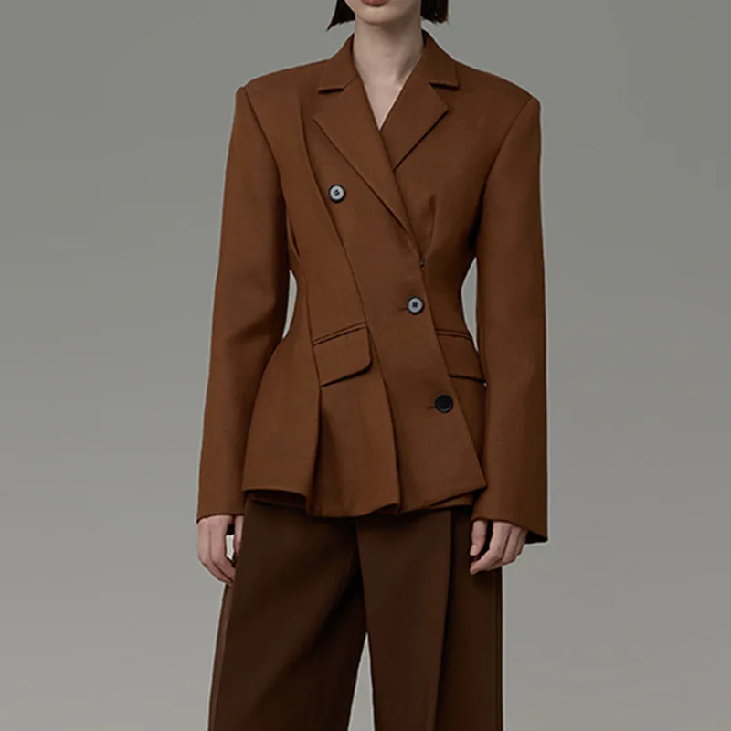 Women apring autumn fashional solid vintage suit coat with button,irregular design,personalized style,perfect for office lady
Women apring autumn fashional solid vintage suit coat with button,irregular design,personalized style,perfect for office lady