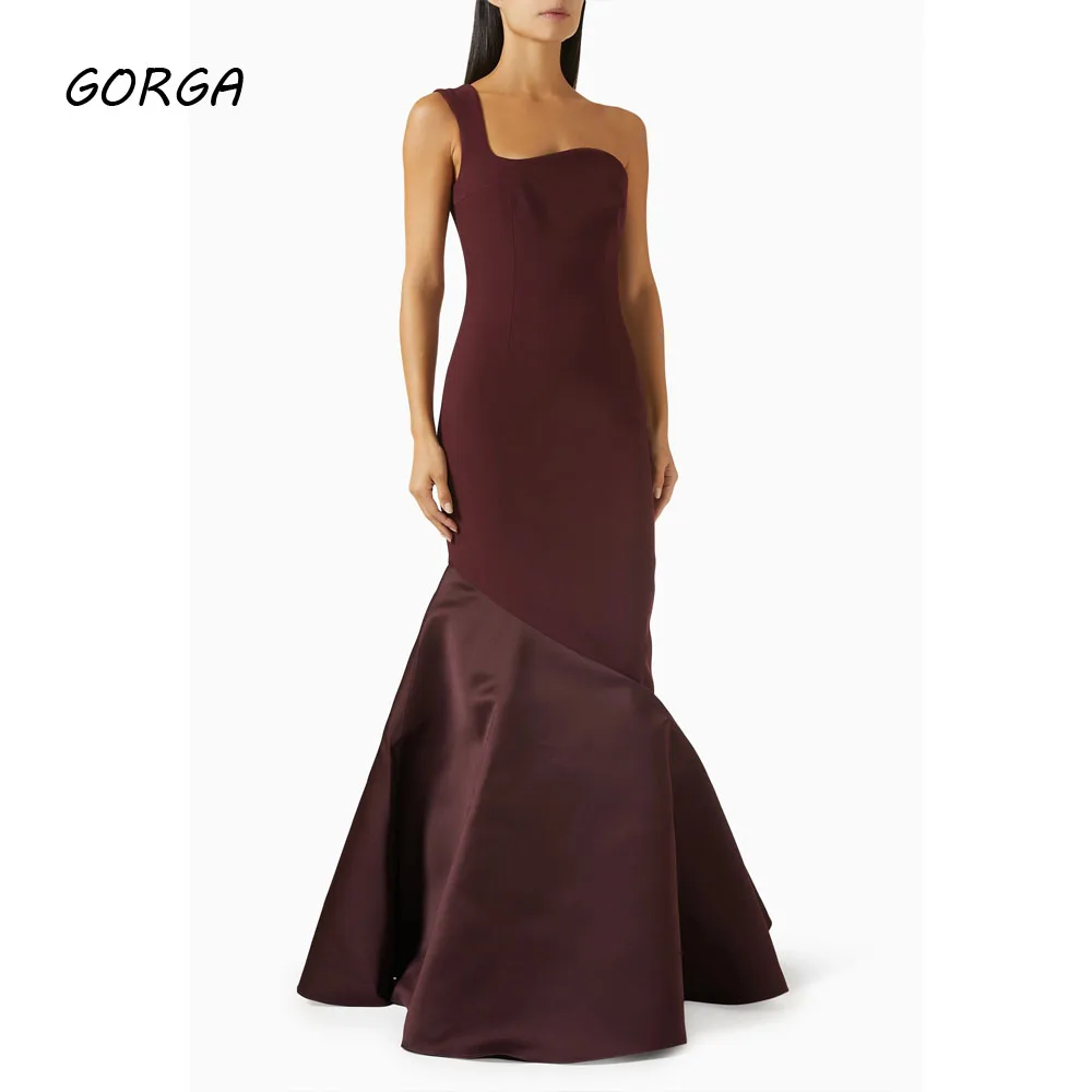 GORGA Customized Burgundy Floor-Length Crepe Evening Dress One Shoulder Prom Dress Sleeveless 2025 Satin A-Line Party Dress
GORGA Customized Burgundy Floor-Length Crepe Evening Dress One Shoulder Prom Dress Sleeveless 2025 Satin A-Line Party Dress