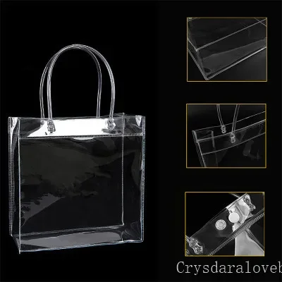 20pcs/lot Transparent Soft PVC Gift Tote Packaging Bags with Hand Loop, Clear Plastic Handbag, Cosmetic Bag
20pcs/lot Transparent Soft PVC Gift Tote Packaging Bags with Hand Loop, Clear Plastic Handbag, Cosmetic Bag