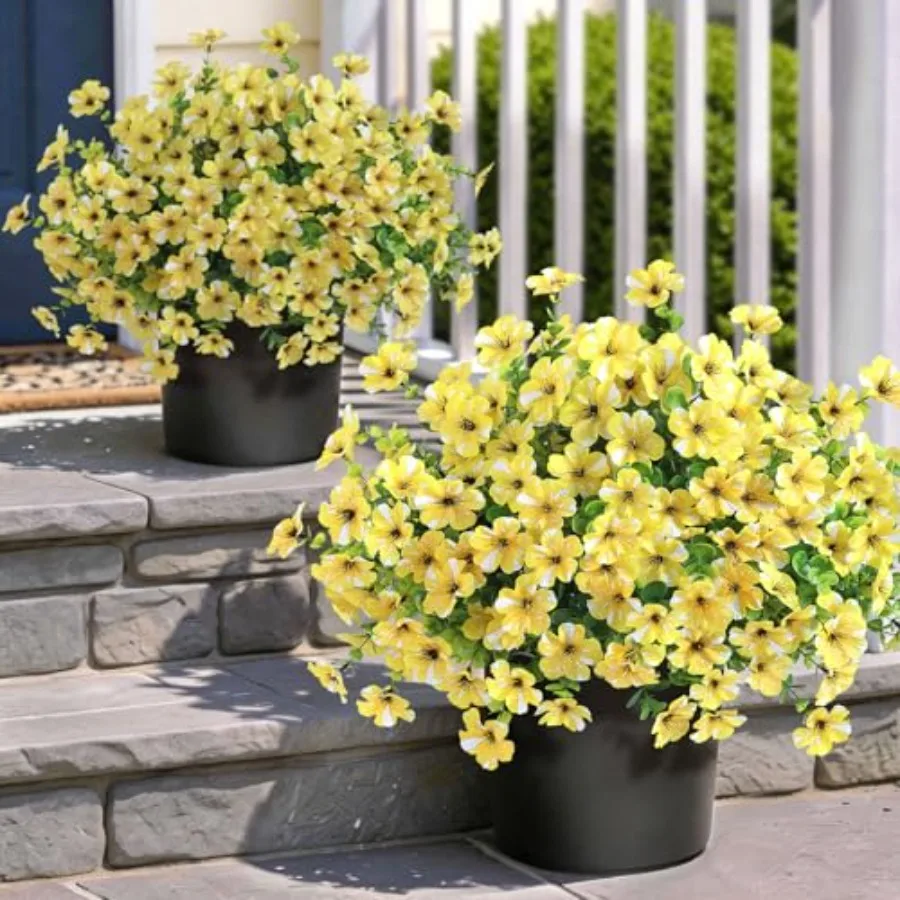 Artificial Morning Glory and Eucalyptus Topiary Trees - Set of 2 Faux Silk Flower Potted Plants UV-Resistant Fake Outdoor Morni
Artificial Morning Glory and Eucalyptus Topiary Trees - Set of 2 Faux Silk Flower Potted Plants UV-Resistant Fake Outdoor Morni
