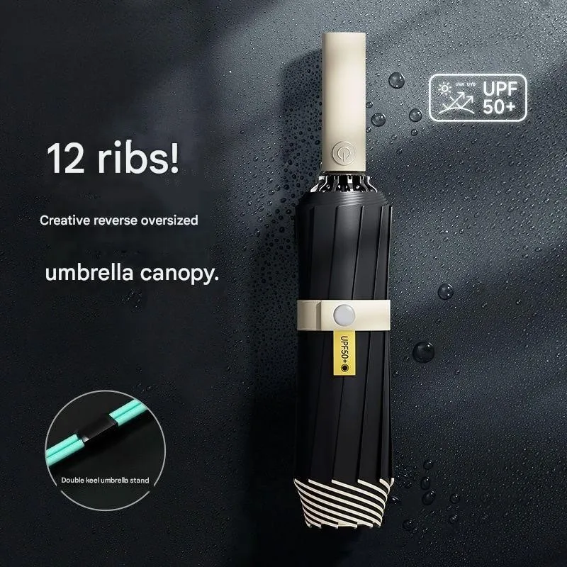 Fully Automatic Reverse-facing Rainproof Folding Sun Umbrella for Sunny and Rainy Days with UV Protection Car-mounted Umbrella
Fully Automatic Reverse-facing Rainproof Folding Sun Umbrella for Sunny and Rainy Days with UV Protection Car-mounted Umbrella
