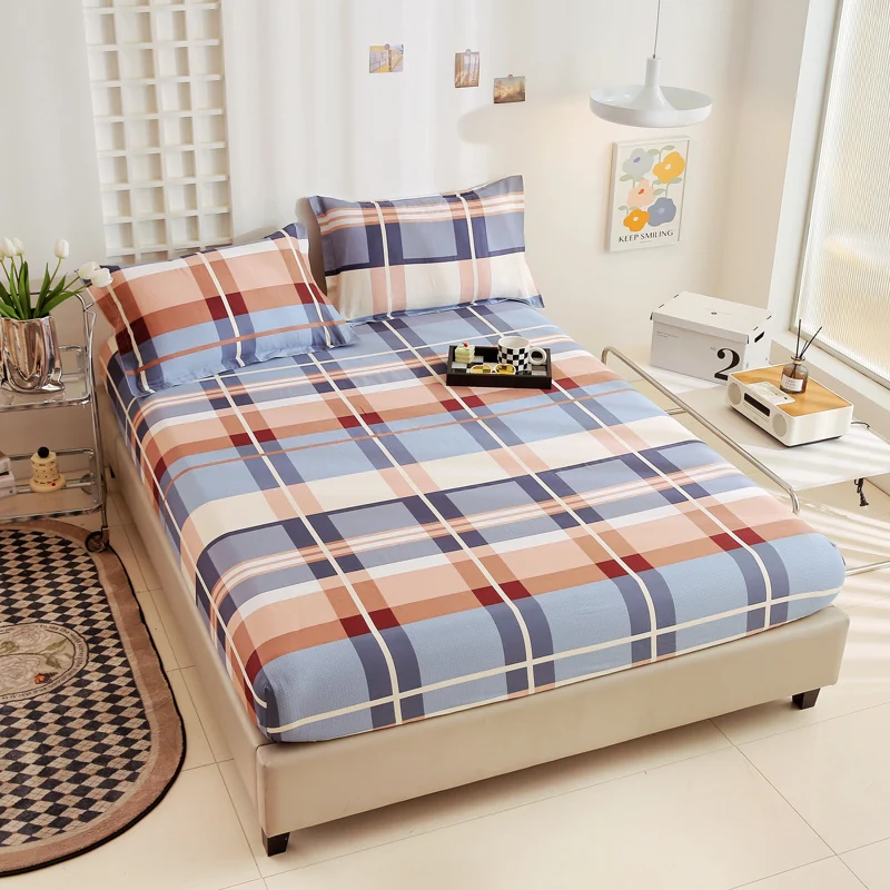 Plaid Mattress Cover Queen Anti-slip Modern Simple Cotton Bed Linens with Elastic Band Adjustable Fitted Sheets Bedroom Bedding
Plaid Mattress Cover Queen Anti-slip Modern Simple Cotton Bed Linens with Elastic Band Adjustable Fitted Sheets Bedroom Bedding