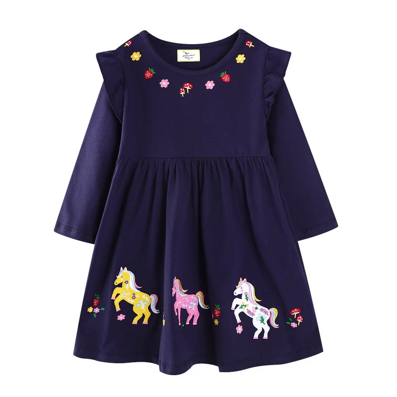 Jumping Meters 2-7T Autumn Spring Unicorn Girls Children's Dresses Animals Embroidery Long Sleeve Autumn Kids Dress
Jumping Meters 2-7T Autumn Spring Unicorn Girls Children's Dresses Animals Embroidery Long Sleeve Autumn Kids Dress
