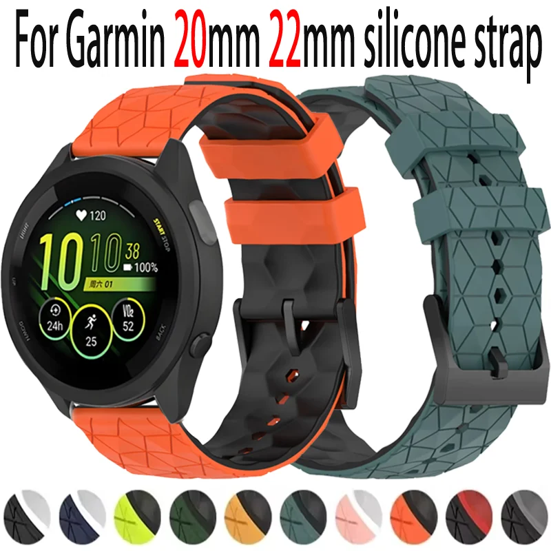 Силиконовый ремешок с футбольным узором 22/20 мм для Garmin Forerunner 55 165 265 965 255 955, браслет-браслет Garmin Venu 3, аксессуары
Силиконовый ремешок с футбольным узором 22/20 мм для Garmin Forerunner 55 165 265 965 255 955, браслет-браслет Garmin Venu 3, аксессуары