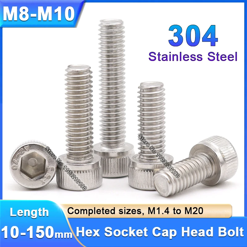 1-5pcs 304 Stainless Steel Hexagon Hex Socket Cap Head Screw Bolts M8 M10 Cap Allen Head Screw Blot DIN912 Length 10-150mm
1-5pcs 304 Stainless Steel Hexagon Hex Socket Cap Head Screw Bolts M8 M10 Cap Allen Head Screw Blot DIN912 Length 10-150mm