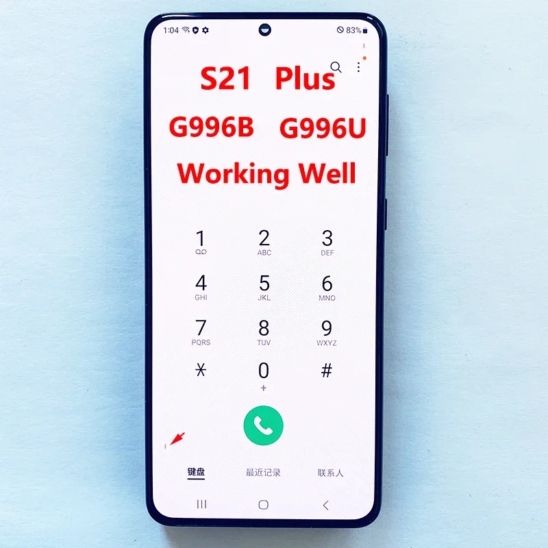 Super AMOLED для S21+ Samsung S21 Plus G996F G9960 G996B ЖК-дисплей с дигитайзером сенсорного экрана 6,7 дюйма с дефектами и царапинами
Super AMOLED для S21+ Samsung S21 Plus G996F G9960 G996B ЖК-дисплей с дигитайзером сенсорного экрана 6,7 дюйма с дефектами и царапинами