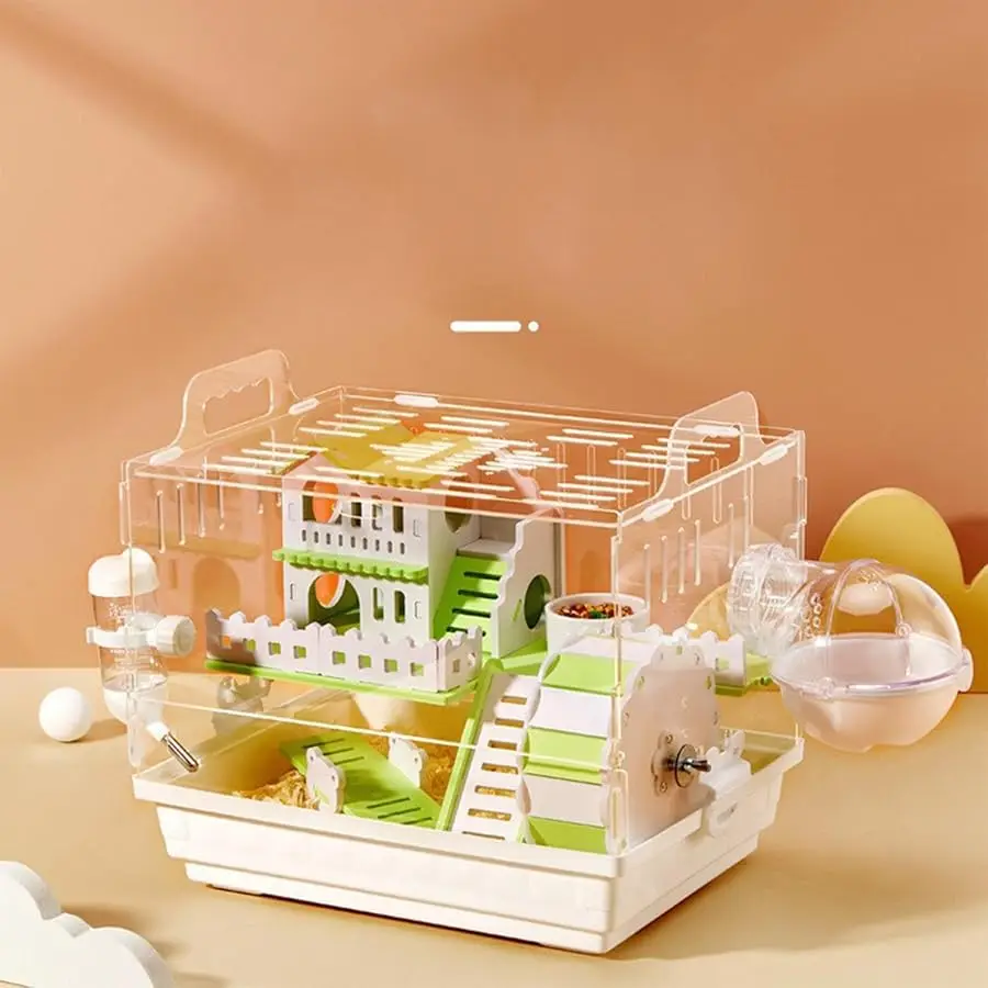 Large Acrylic Hamster Cage14.6x10.2x12.6in-Multi-Le el Habitat for Dwarf/Syrian Hamsters-Mice ( entilated Top-Remo able Base) Ex
Large Acrylic Hamster Cage14.6x10.2x12.6in-Multi-Le el Habitat for Dwarf/Syrian Hamsters-Mice ( entilated Top-Remo able Base) Ex