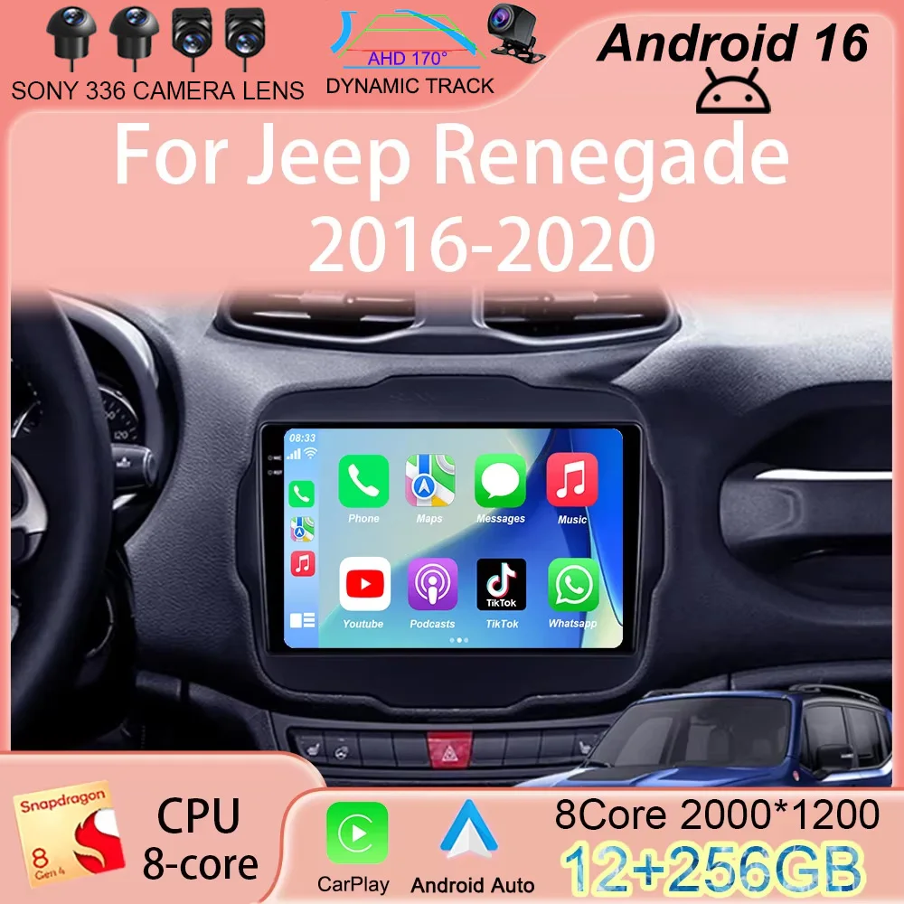 Android 16 Carplay Auto Car Radio For Jeep Renegade 2016-2020 GPS Navigation Multimedia Video Player Autoradio Stereo WIFI+4G BT
Android 16 Carplay Auto Car Radio For Jeep Renegade 2016-2020 GPS Navigation Multimedia Video Player Autoradio Stereo WIFI+4G BT