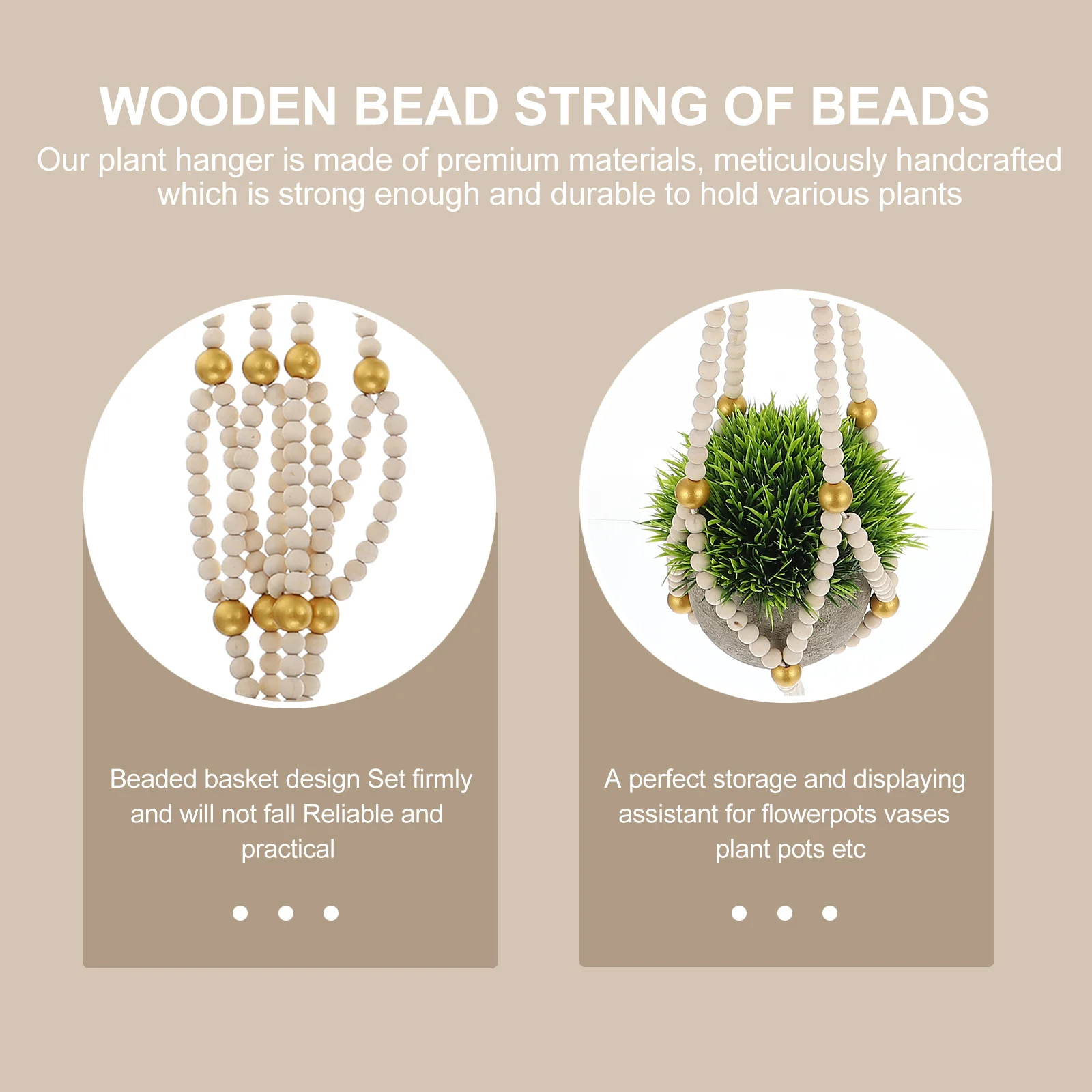 Wall Hanging Plant Hanger Handmade Macrame Design with Wooden Beads for Flower Pot Home Office Decor Greenery Display
Wall Hanging Plant Hanger Handmade Macrame Design with Wooden Beads for Flower Pot Home Office Decor Greenery Display