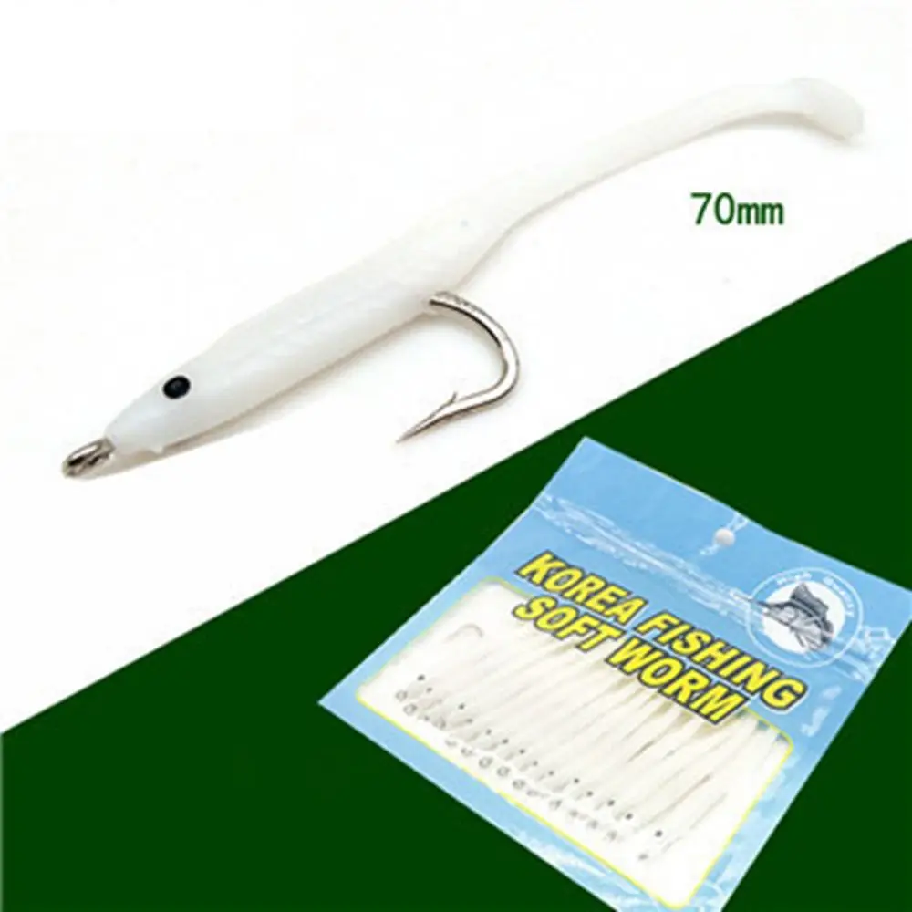 10pcs/lot Durable Silicone Luminous Lead Jig Head Fish Eel Lure Worm Barbed Hook Artificial Soft Bait
10pcs/lot Durable Silicone Luminous Lead Jig Head Fish Eel Lure Worm Barbed Hook Artificial Soft Bait