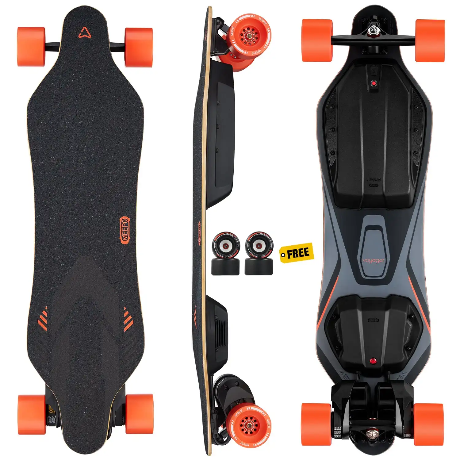 MEEPO Voyager + Free 105s Wheels, 60km/h 55A ESC, Torque Motor All-Terrain, Pulley Kit Included, Electric skateboard
MEEPO Voyager + Free 105s Wheels, 60km/h 55A ESC, Torque Motor All-Terrain, Pulley Kit Included, Electric skateboard