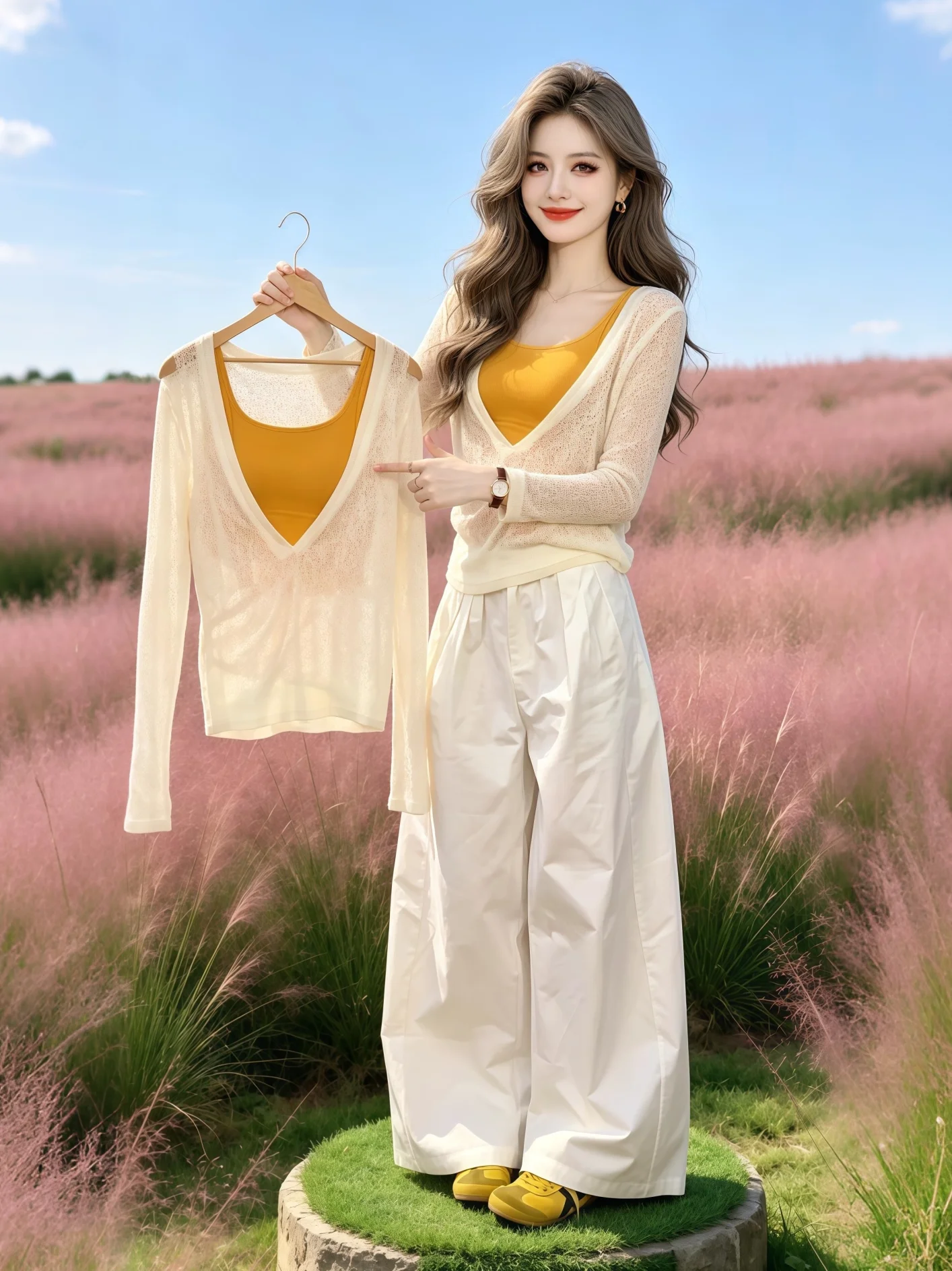 Summer New Gentle Knitted Cover up Vest Orange Inner Wear Women's Fashion Set Breathable Lightweight V-Neck Sleeveless Top
Summer New Gentle Knitted Cover up Vest Orange Inner Wear Women's Fashion Set Breathable Lightweight V-Neck Sleeveless Top